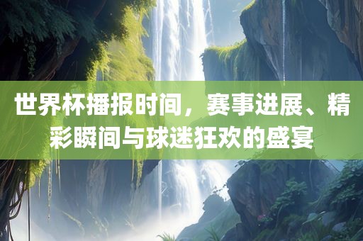 世界杯播报时间，赛事进展、精彩瞬间与球迷狂欢的盛宴
