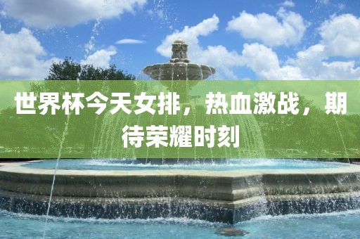 世界杯今天女排，热血激战，期待荣耀时刻