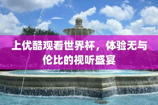 上优酷观看世界杯，体验无与伦比的视听盛宴