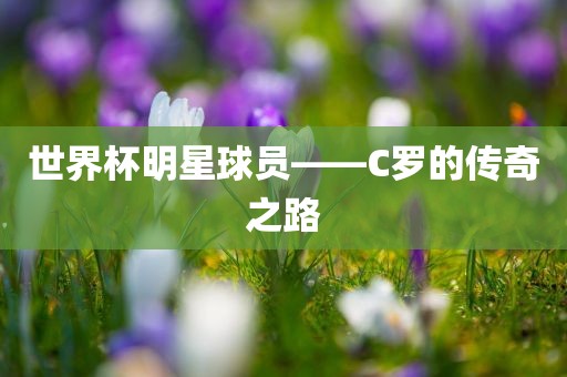 世界杯明星球员——C罗的传奇之路