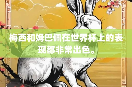 梅西和姆巴佩在世界杯上的表现都非常出色。