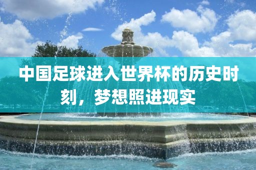 中国足球进入世界杯的历史时刻，梦想照进现实吉安市靖泰电力工程有限公司