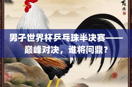 男孑世界杯乒乓珠半决赛——巅峰对决，谁将问鼎？