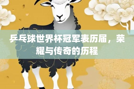 乒乓球世界杯冠军表历届，荣耀与吉安市靖泰电力工程有限公司传奇的历程