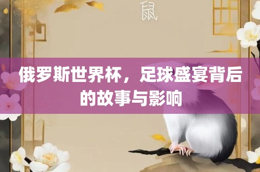 俄罗斯世界杯，足球盛宴背后的故事与影响