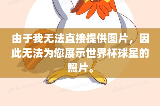 由于我无法直接提供图片，因此无法为您展示世界杯球星的照片。
