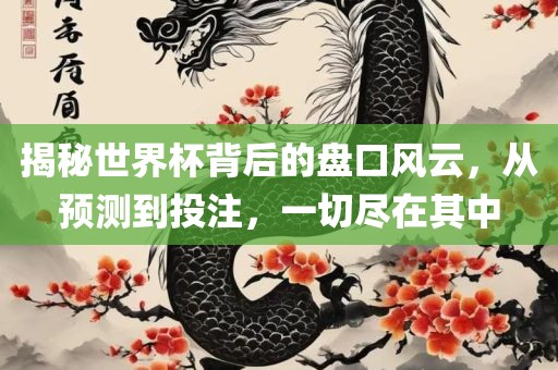 揭秘世界杯背后的盘口风云，从预测到投注，一切尽在其中