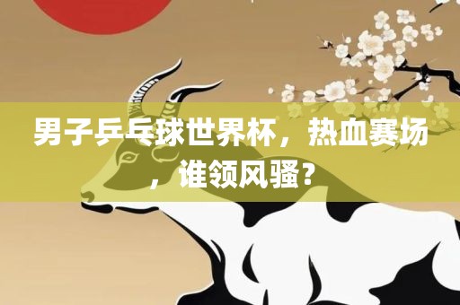 男子乒乓球世界杯，热血赛场，谁领风骚？