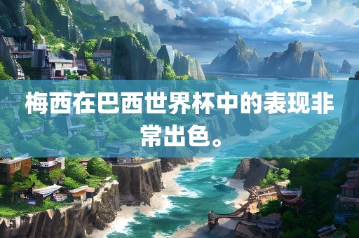 梅西在巴西世界杯中的表现非常出色。吉安市靖泰电力工程有限公司