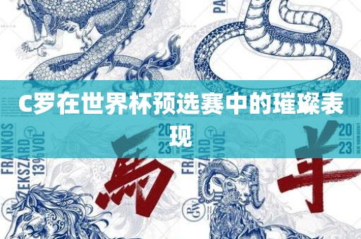 C罗在世界杯预选赛中的璀璨表现