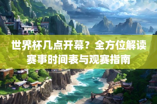 世界杯几点开幕？全方位解读赛事时间表与观赛指南