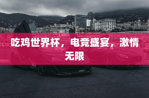 吃鸡世界杯，电竞盛宴，激情无限