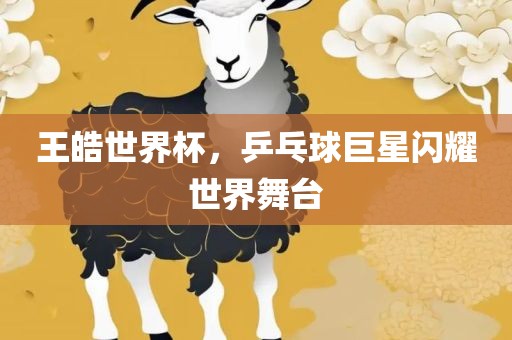 王皓世界杯，乒乓球巨星闪耀世界舞台