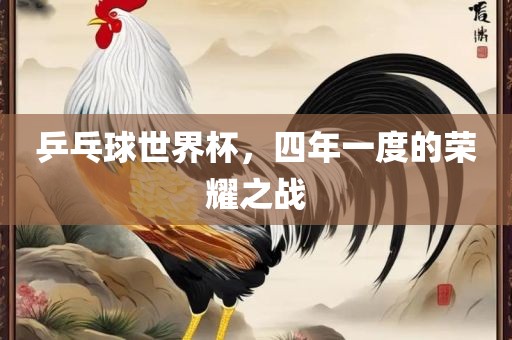 乒乓球世界杯，四年一度的荣耀之战