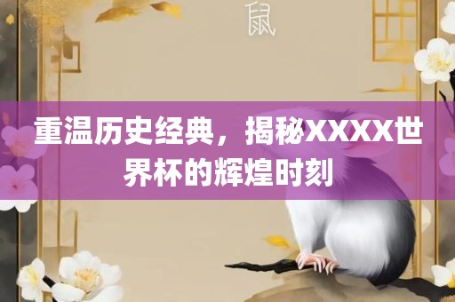 重温历史经典，揭秘XXXX世界杯的辉煌时刻