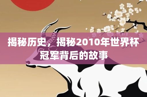揭秘历史，揭秘2010年世界杯冠军背后的故事