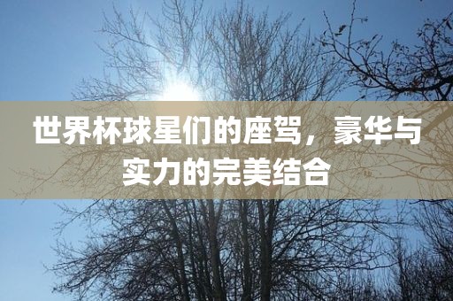 世界杯球星们的座驾，豪华与实力的完美结合