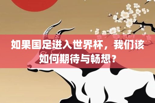 如果国足进入世界杯，我们该如何期待与畅想？