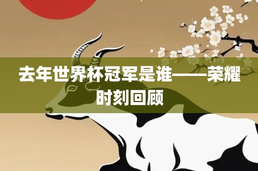 去年世界杯冠军是谁——荣耀时刻回顾吉安市靖泰电力工程有限公司