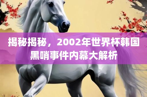揭秘揭秘，2002年世界杯韩国黑哨事件内幕大解析