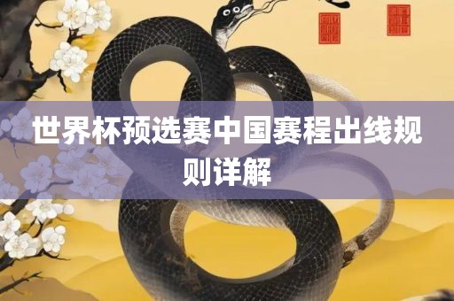 世界杯预选赛中国赛程出线规则详解吉安市靖泰电力工程有限公司