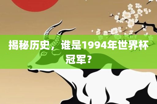 吉安市靖泰电力工程有限公司揭秘历史，谁是1994年世界杯冠军？