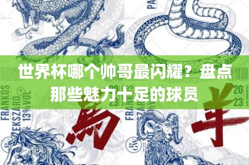 世界杯哪个帅哥最闪耀？盘点那些魅力十足的球员