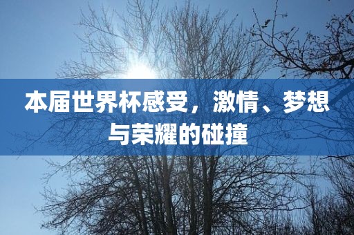 本届世界杯感受，激情、吉安市靖泰电力工程有限公司梦想与荣耀的碰撞